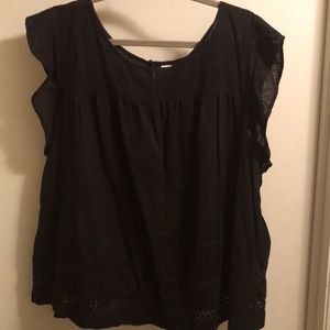 Old navy ruffled sleeveless blouse